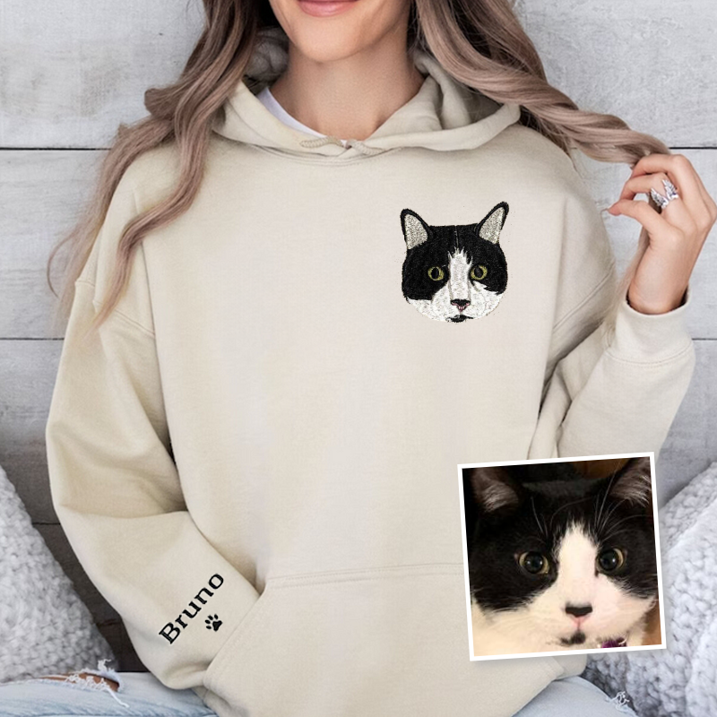 Tuxedo Cat Lover Custom Embroidered Sweatshirt Hoodie T-shirt