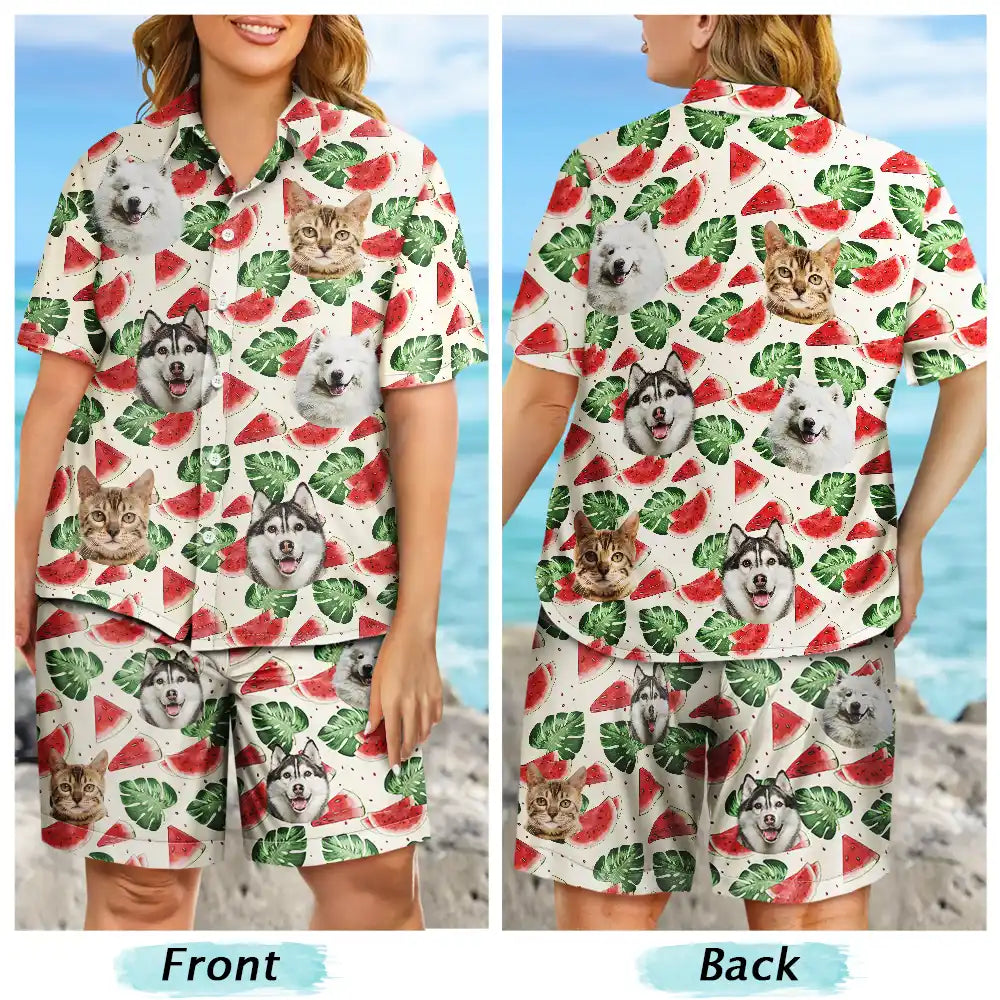 Custom Photo Hawaii Best Dad Ever - Personalized Hawaii Set Shirt And Shorts