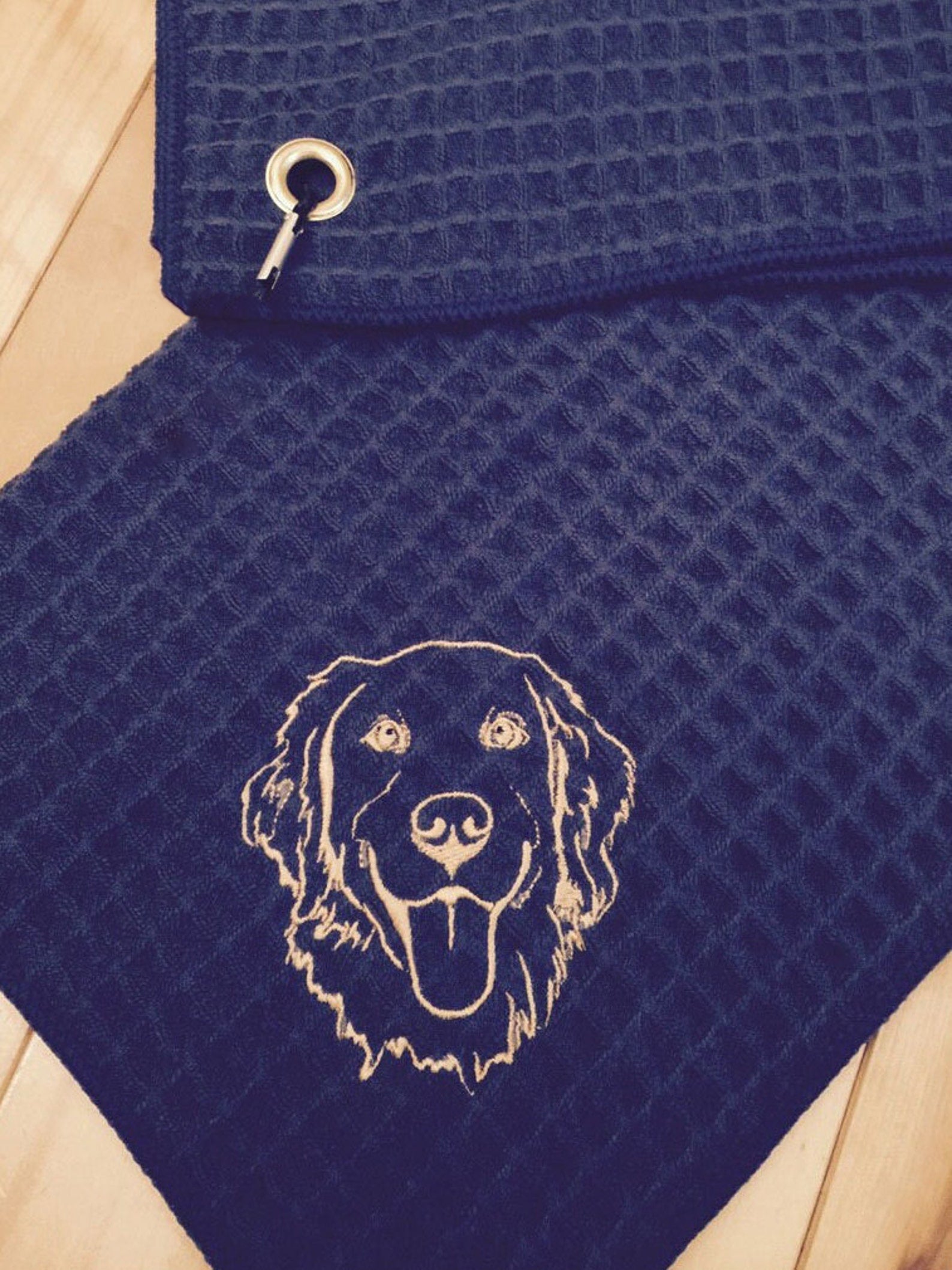 Personalized Embroidered Pet Portrait Golf Towel