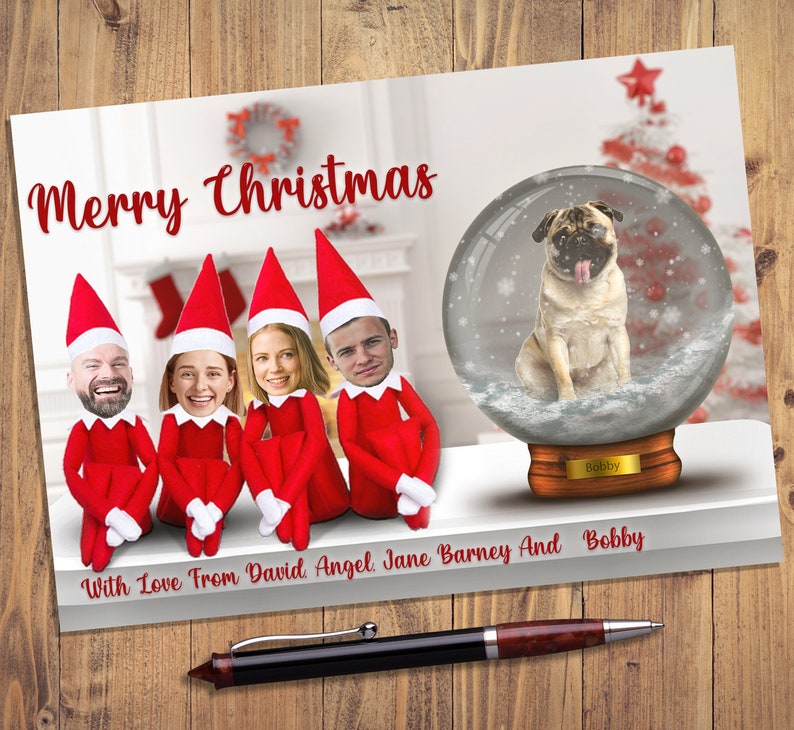 Christmas Cards, Personalized Family Portrait Funny Christmas, Holiday Card