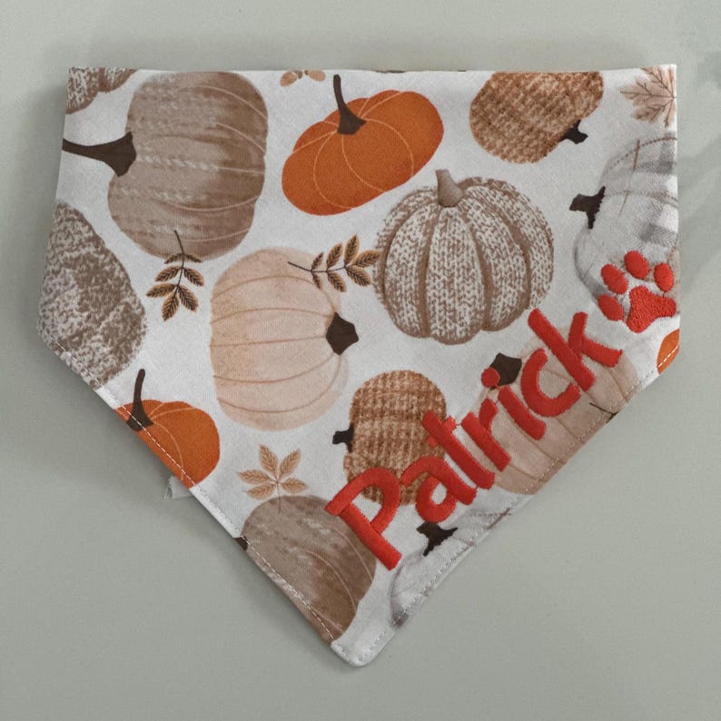 Personalized Dog Name Bandana - Custom Dog Bandana  Halloween Pet Bandana