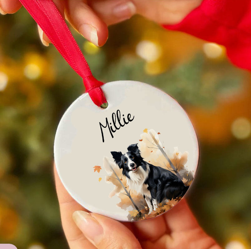 Personalized Pet Autum Custom Ceramic Ornament