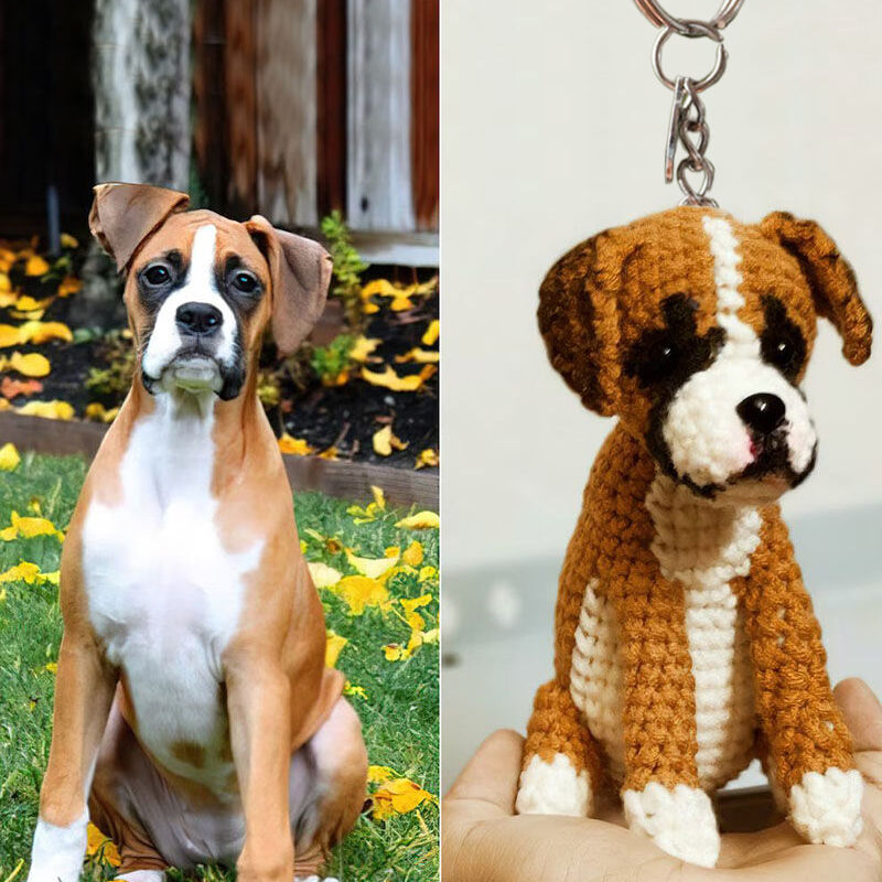 Personalized Wool Keychain With Custom Head Photo Fun Gift For Pet Lovers