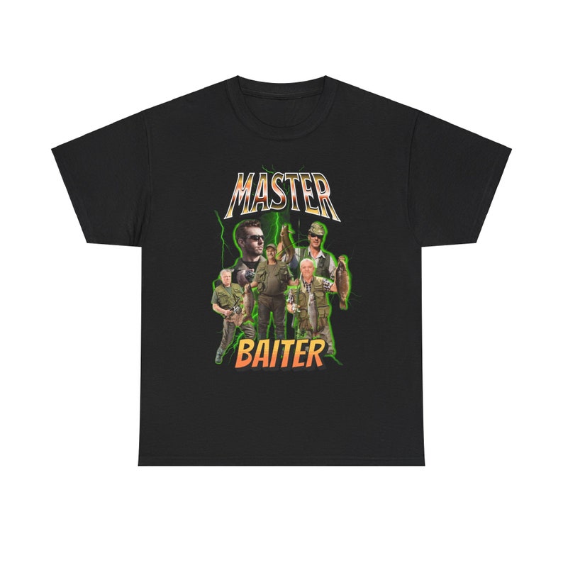 Fishing T-Shirt / Master Baiter 90s bootleg rap style Fisherman Shirt / Guys Fishing Gift / Fishing Shirt Dad Gift Xmas Tee